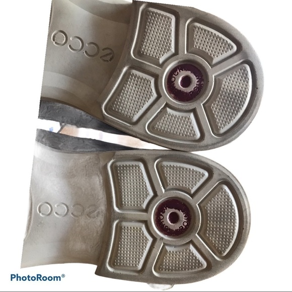 ECCO Oxford Tan Gray Mens Shoe Size 12-12.5 Extra Wide - Picture 7 of 9